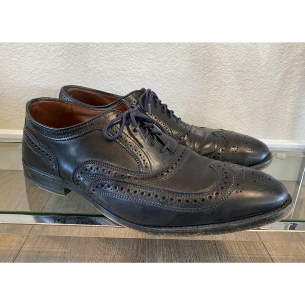 Allen Edmonds Cambridge Shell Cordovan Wingtip Dress Shoe Black 14EE Career